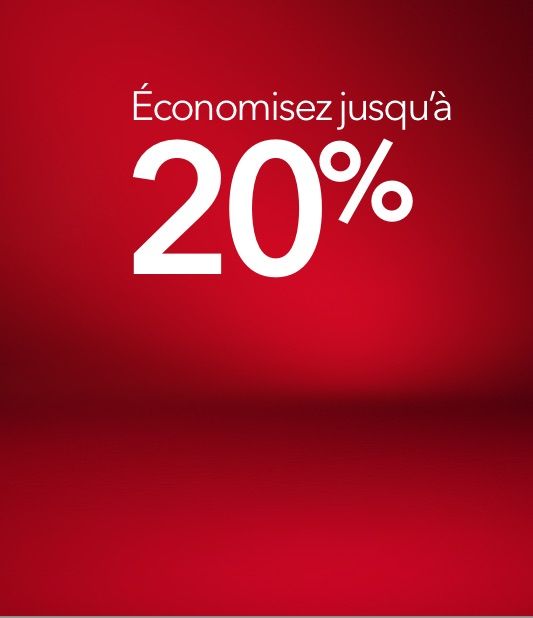 Économisez jusqu’à 20% avec l’offre de fin de saison.
