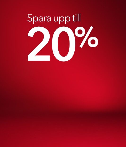 Spara upp till 20 % under sensommarkampanjen.