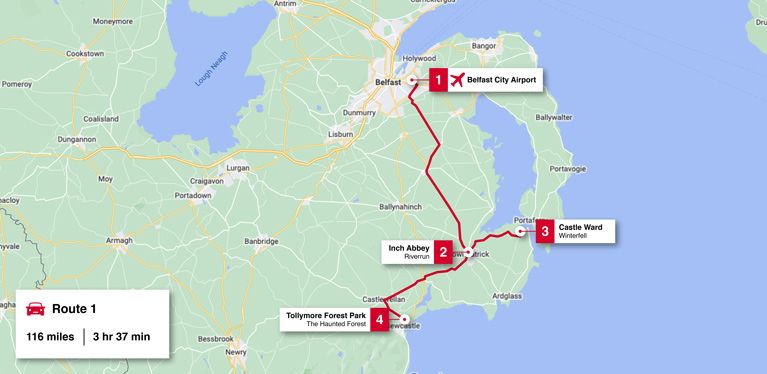 Winterfell Castle, Winterfell Forest and the Riverlands route