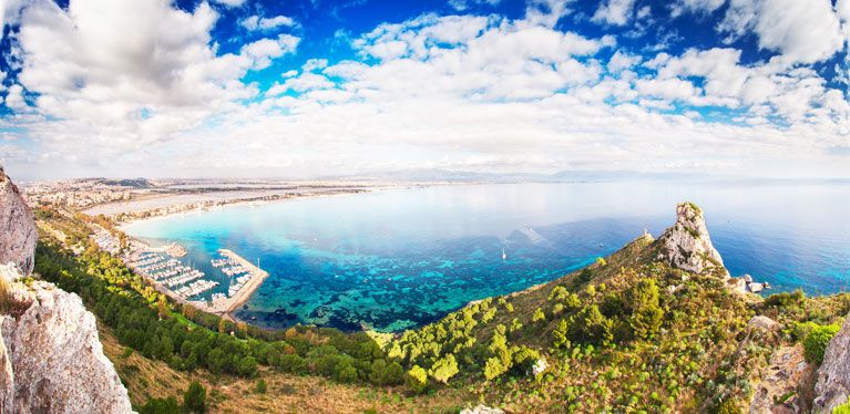 Ein Blick auf das Meer von Sella Diavolo