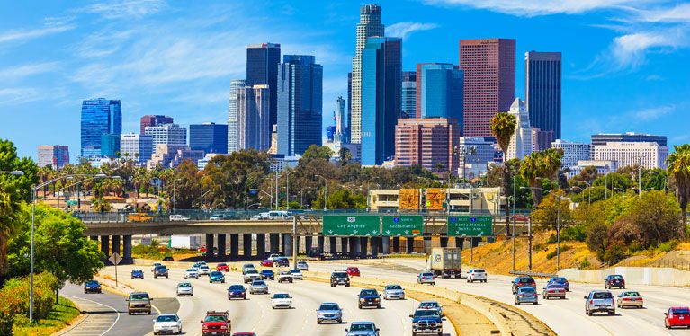 Die Skyline von Los Angeles