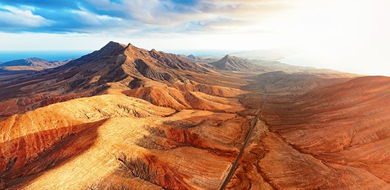 Schöne Wüstenlandschaft Fuerteventura