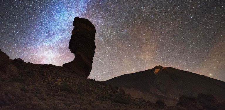 Der Nachthimmel über Teneriffa