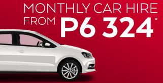 Monthly car hire rates Botswana