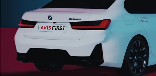 A top-end BMW, part of the Avis First fleet