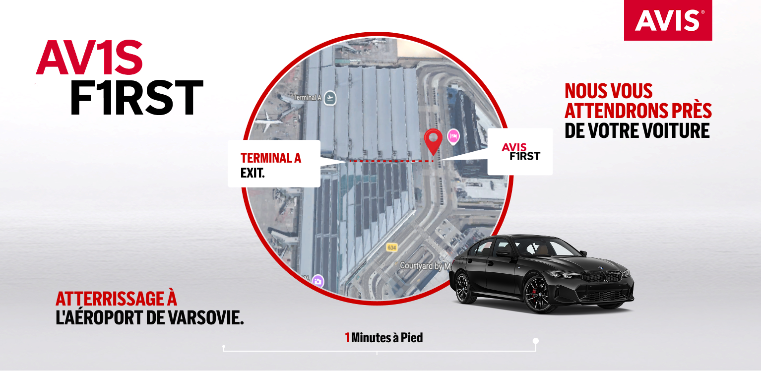 Rent Avis First at Varsovie Airport