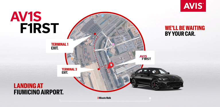 Rent a car with Avis First at Rome Airport