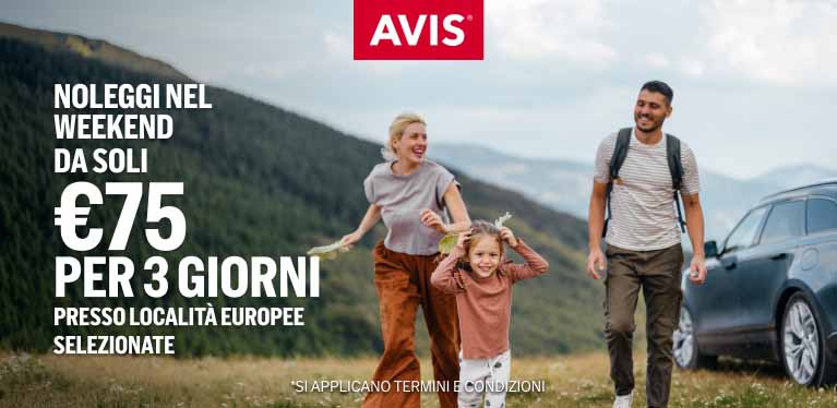 Parti con un noleggio auto più lungo da soli 75 €