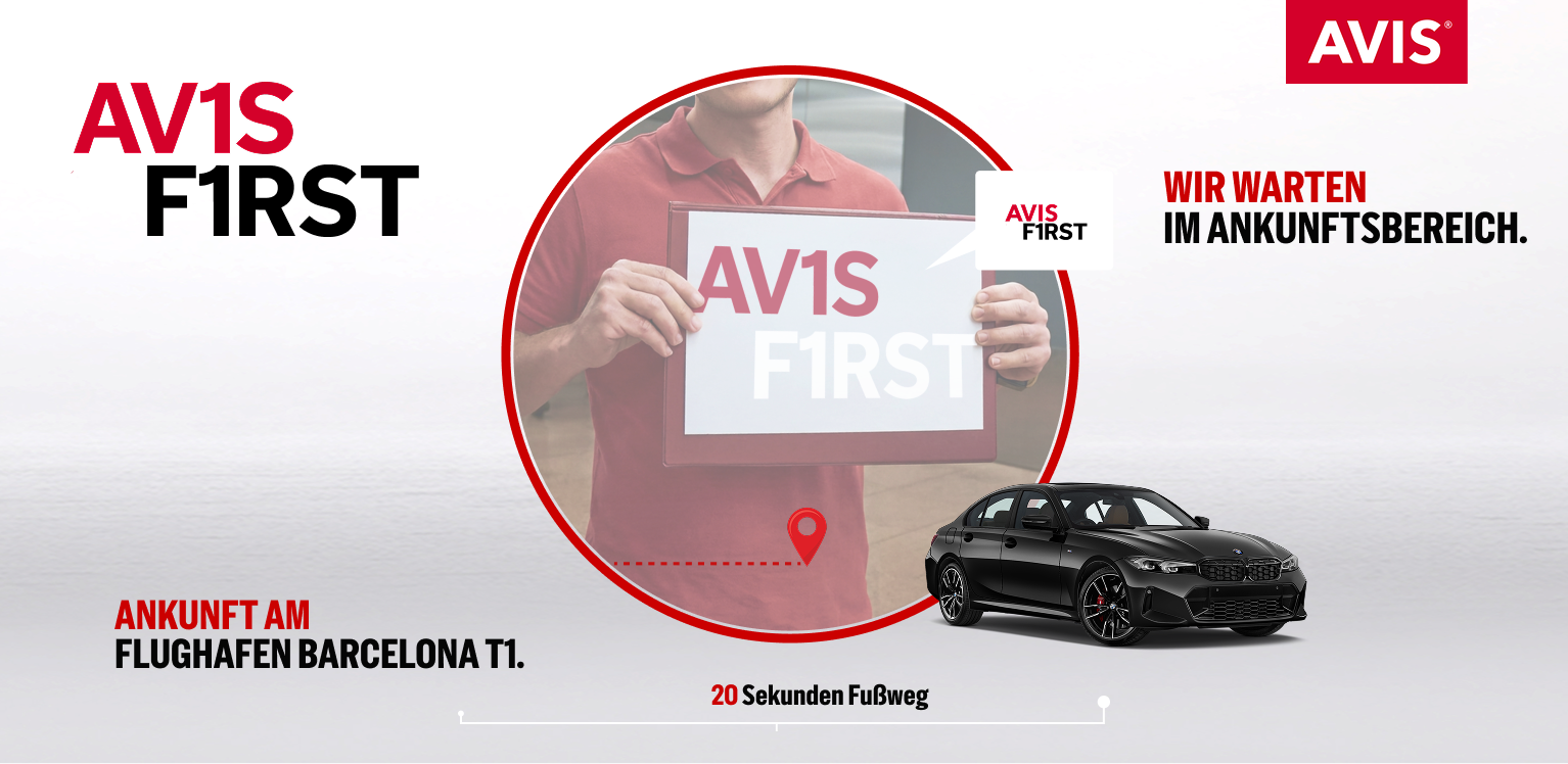 Avis First am Flughafen Barcelona