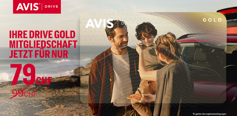 Für kurze Zeit: Avis Drive Gold für nur 79 CHF
