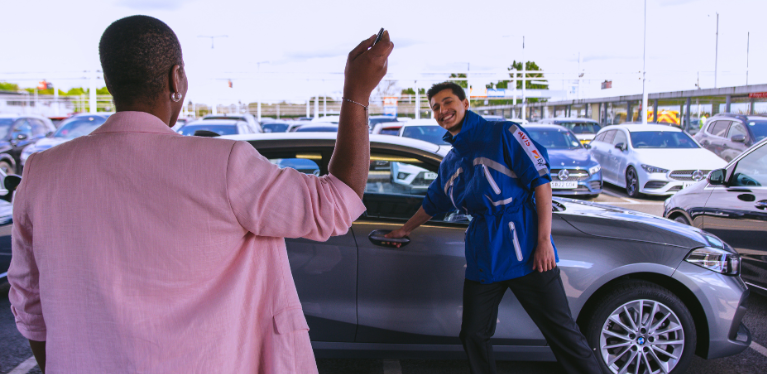 Picking up a long-term car rental