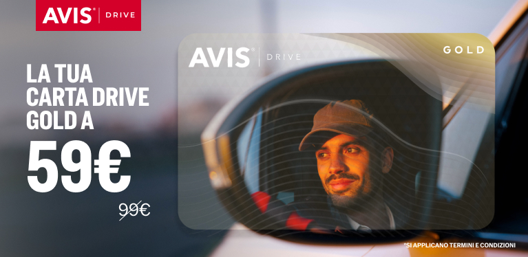 Offerta limitata: iscriviti ad Avis Drive Gold per 79 €