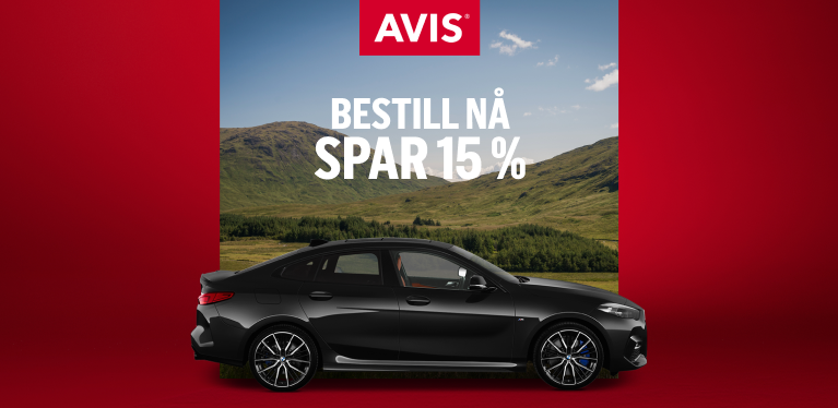 15 % rabatt på billeie i sensommer, høst og vinter