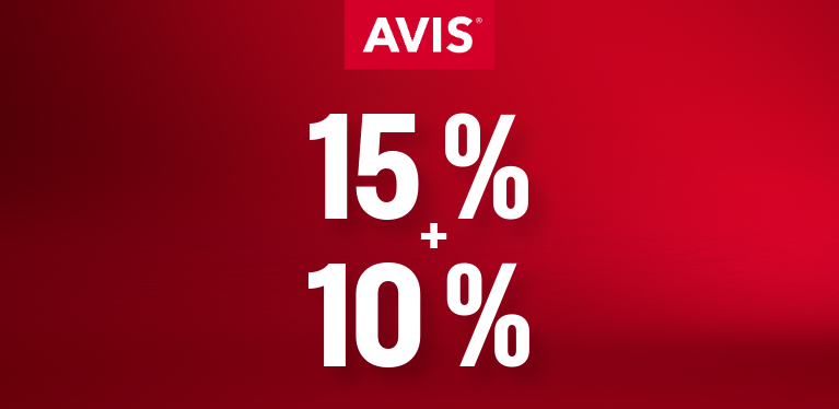 15 % prepay rabatt + 10 % Avis Preferred rabatt