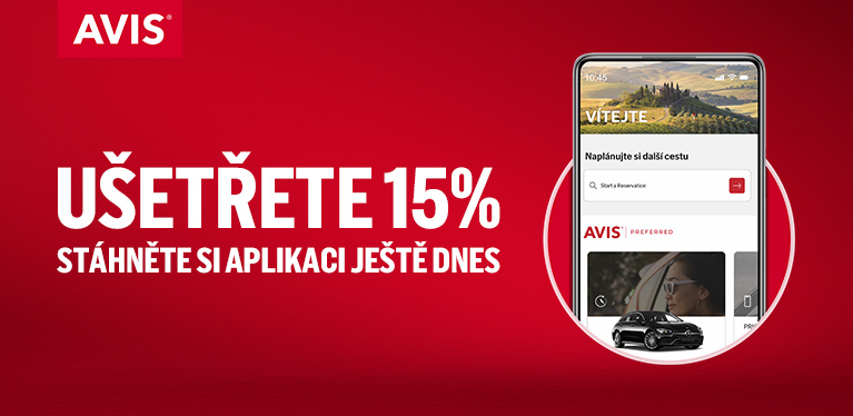 S aplikací Avis ušetříte 15 % v Evropě v roce 2025