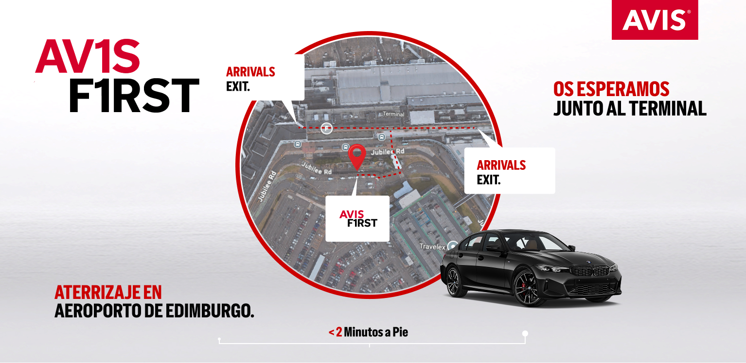 Avis First está disponible ahora en el Aeropuerto de Edimburgo