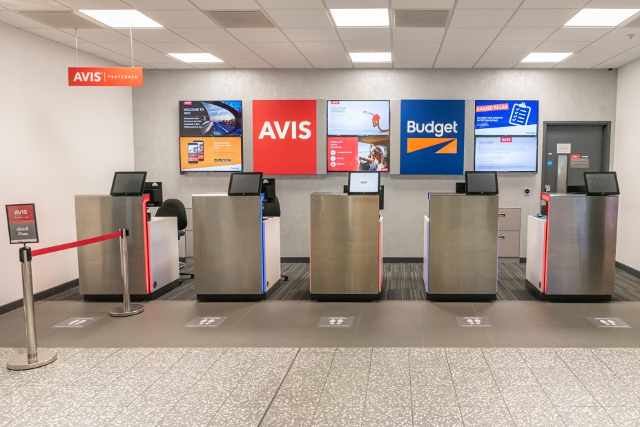 Avis car hire at Bristol Airport