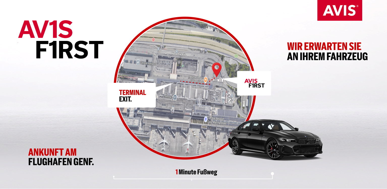 Avis First am Flughafen Genf