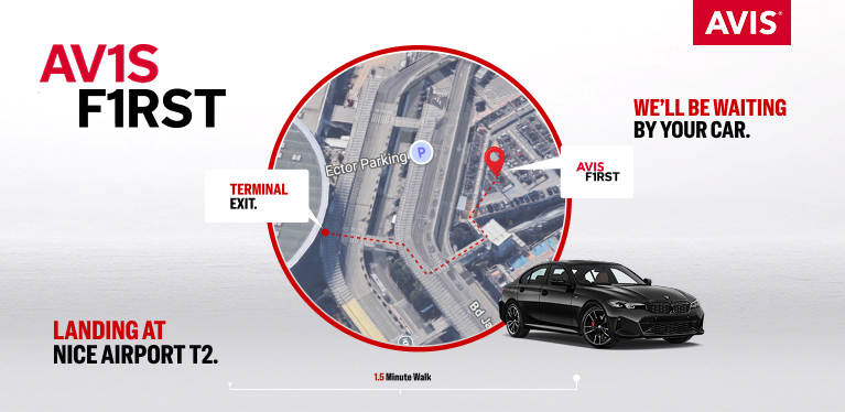 Rent Avis First at Nice Airport
