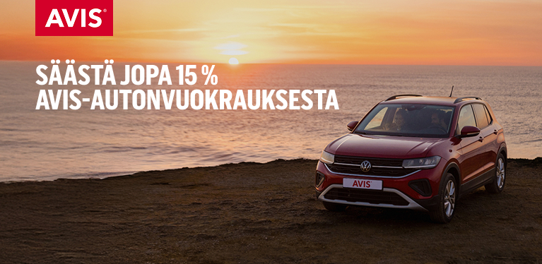 Suunnittele ajoissa ja säästä reilusti: –15 %