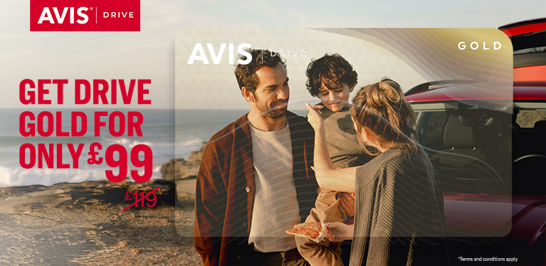 Enjoy Avis Drive Gold for just £99 when you sign up before 15 July