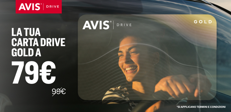 Offerta limitata: Avis Drive Gold per soli 79 €