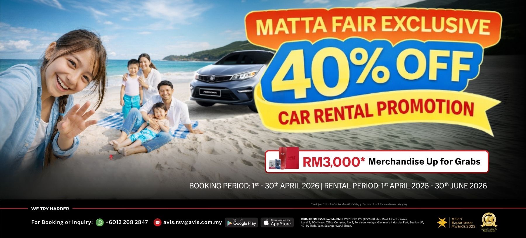 MATTA Fair Car Rental Promotion 2026
