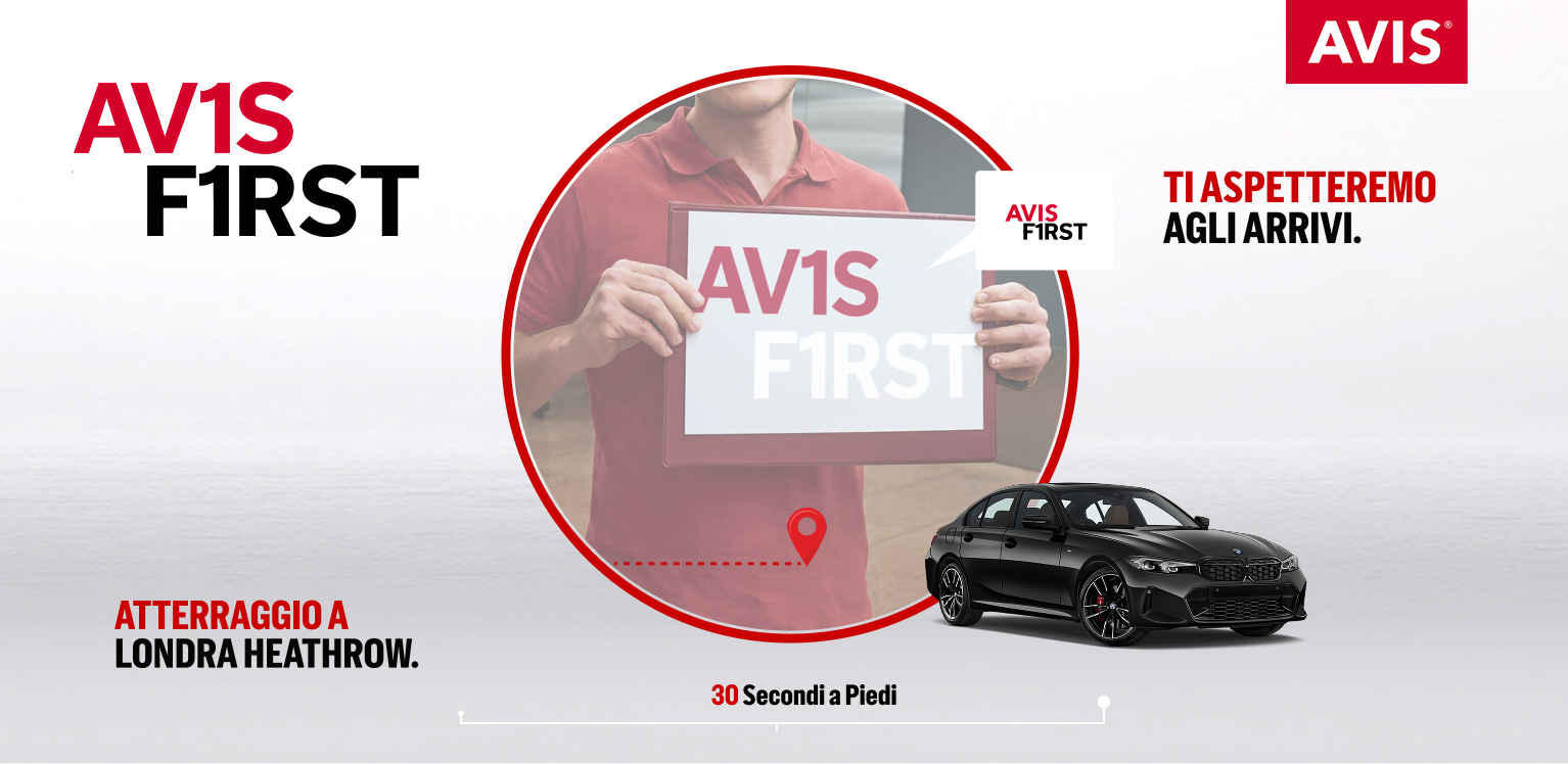 Noleggio Auto Avis First all'aeroporto di Londra Heathrow T2-4