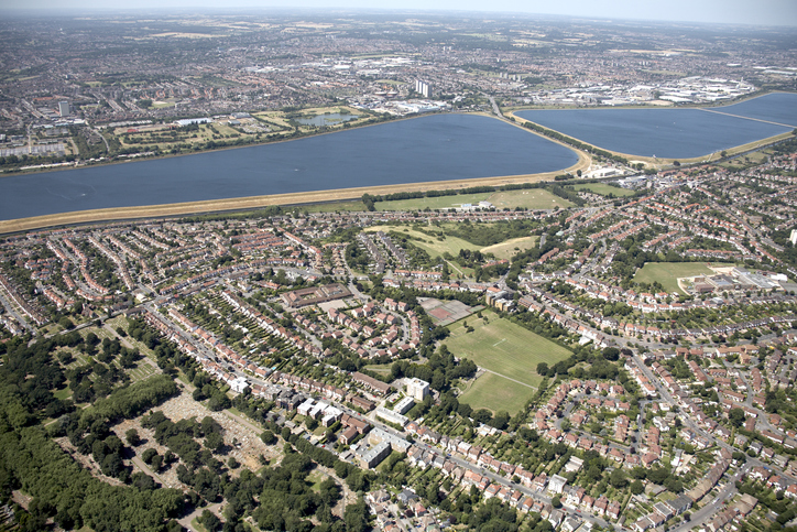 An aerial view of Enfield.