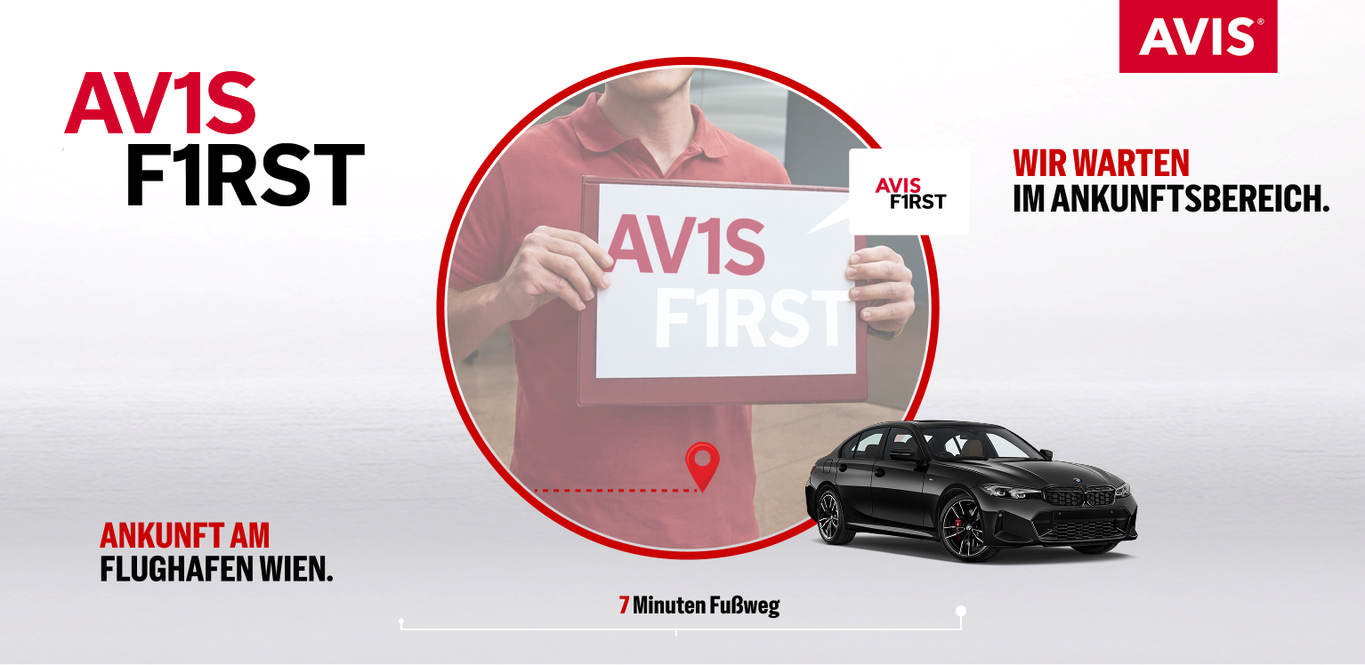 Avis First Autovermietung am Flughafen Wien Schwechat