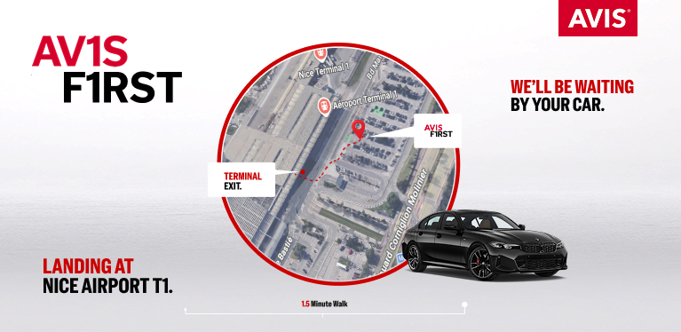 Rent Avis First at Nice Airport
