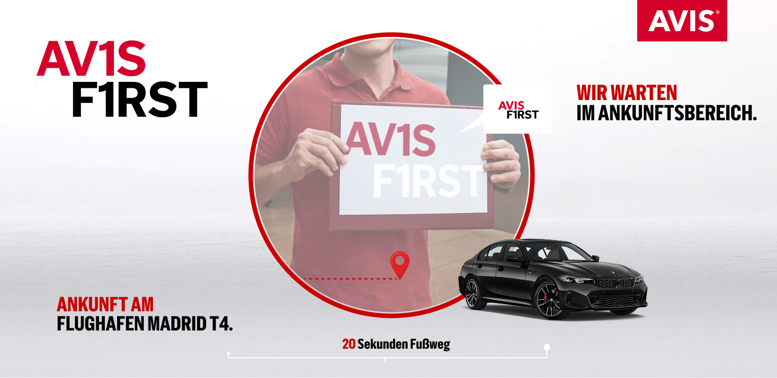 Avis First jetzt am Flughafen Madrid