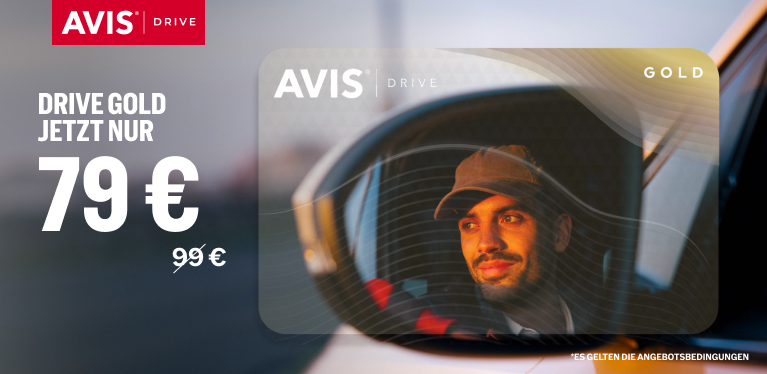 Für kurze Zeit: Avis Drive Gold für nur 79 €