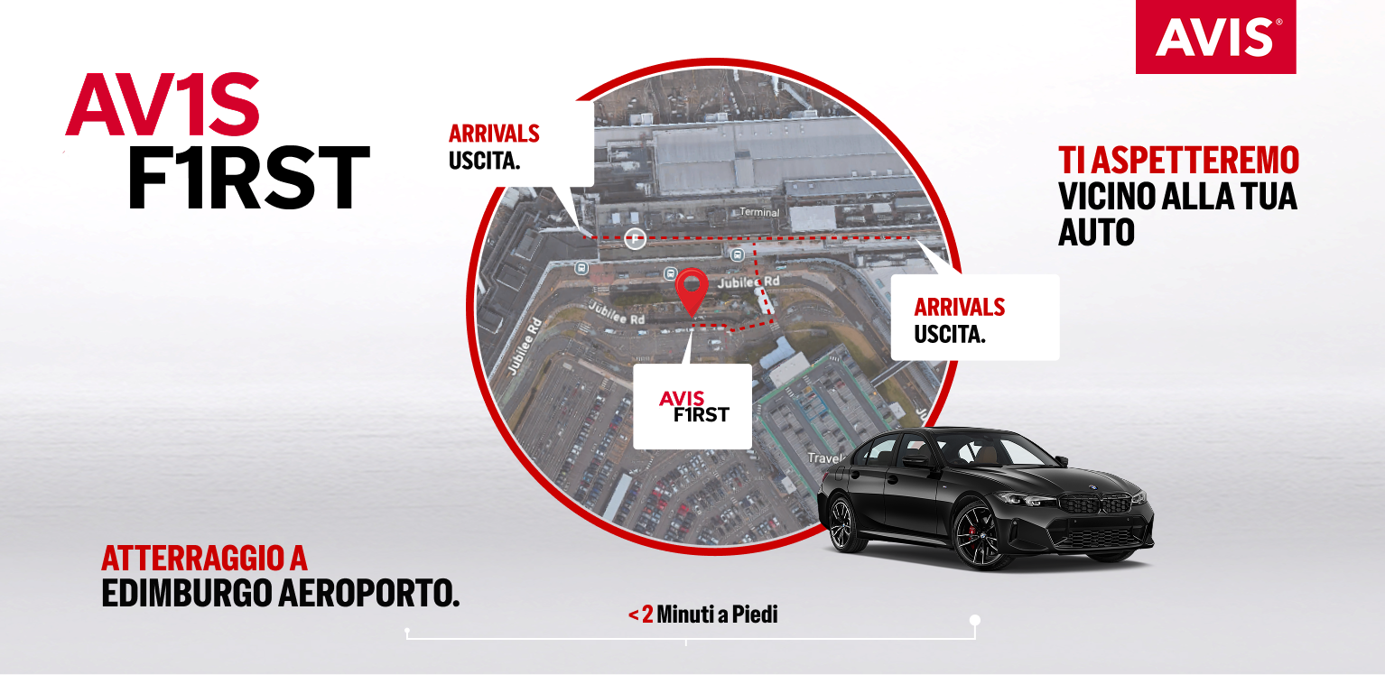 Noleggio Avis First all'aeroporto di Edimburgo