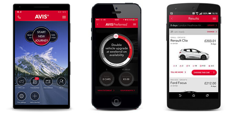 Book your car hire with the Avis mobile app