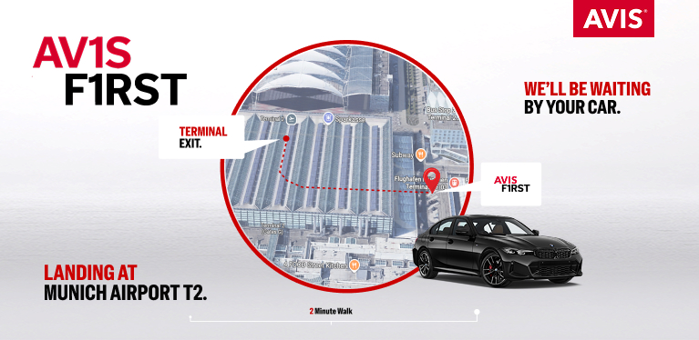 Rent Avis First at Munich Airport