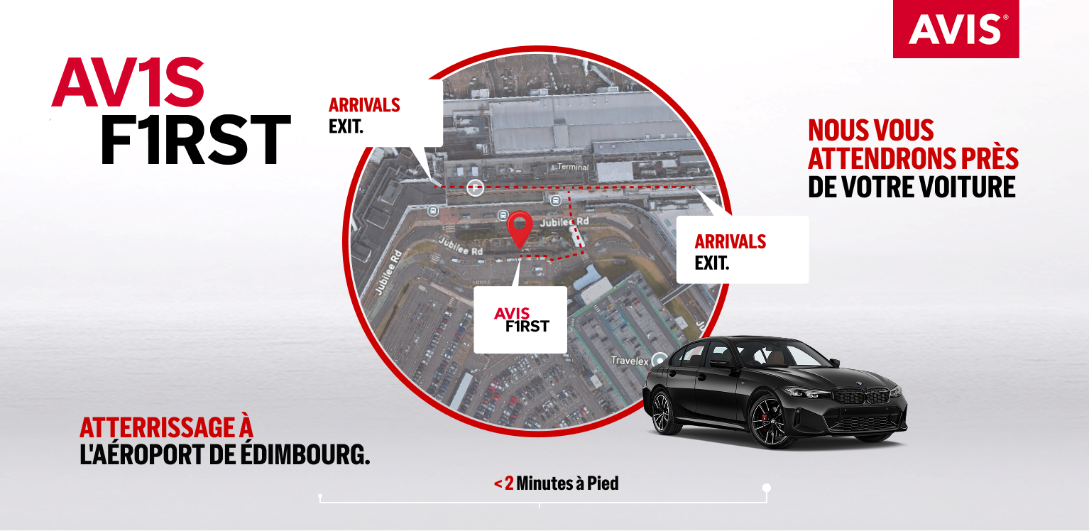 Louez une voiture à l’aéroport d’Édimbourg