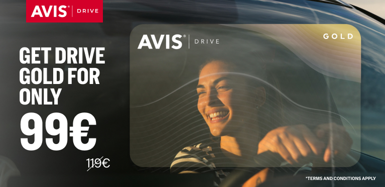 Limited time: Get Avis Drive Gold for just 99€