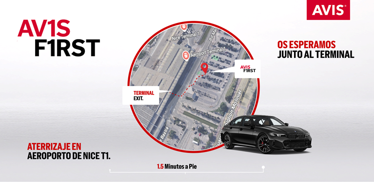 Avis First en el aeropuerto de Nizza