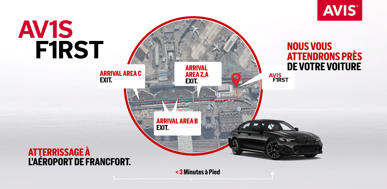 Rent Avis First at Frankfurt Airport