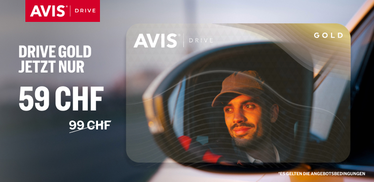 Für kurze Zeit: Avis Drive Gold für nur 59 CHF