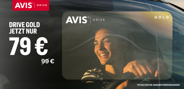 Für kurze Zeit: Avis Drive Gold für nur 79 €