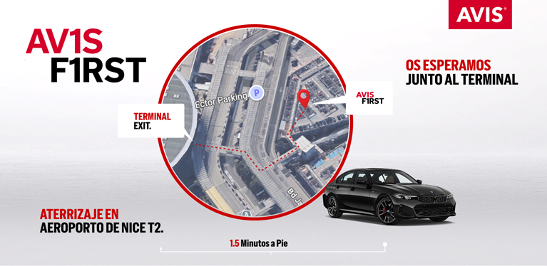Avis First en el aeropuerto de Nizza